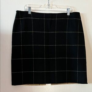 DKNY Black Grid Pencil Skirt